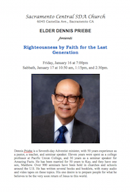 Dennis Priebe to Hold Important Seminar on Righteousness by Faith