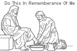 Jesus washes the feet of an Apostle. Do this in rememberance of me.